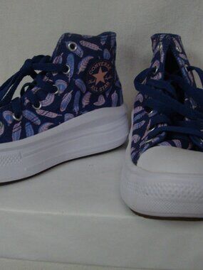 Converse All Star Feather High Tops Shoes Youth 1 NEW